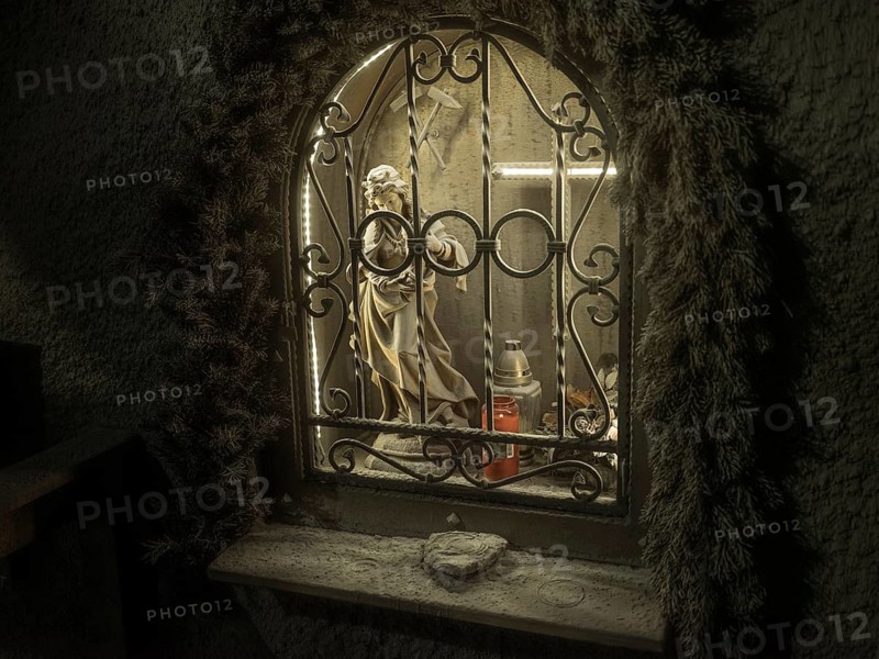 Niche for St Barbara, patron saint of miners, in construction lot H53, Brenner Base Tunnel, Wolf, Tyrol, Austria
