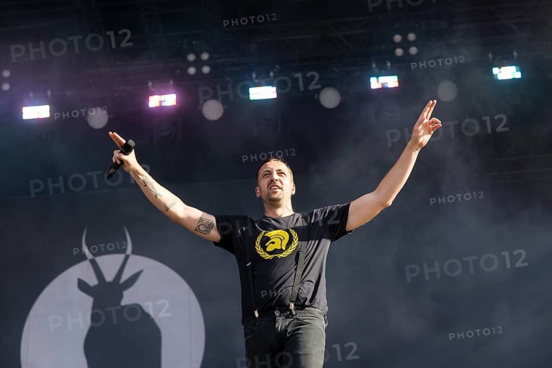 Danger Dan (Daniel Pongratz), rapper of the Antilopen Gang at the Highfield Festival on Saturday, Störmthaler See, 17.08.2024