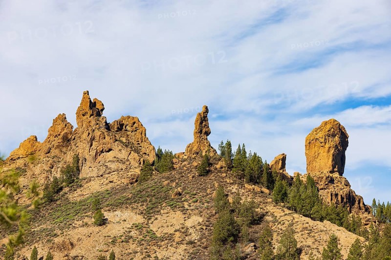 Rural del Nublo nature park Park, Roque Nublo, basalt rock El Fraile, Gran Canaria, Canary Islands, Spain