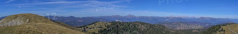 Panoramic view from the summit of Monte Fior, Foza, province of Vicenza, Italy