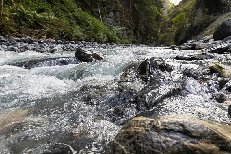 The narrow Tamina Gorge between Bad Pfäfers and Bad Ragaz, St. Gallen, Switzerland