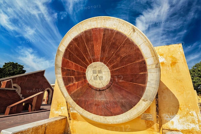 Narivalaya Yantra, Sundial in Jantar Mantar, ancient observatory. Jaipur, Rajasthan, India