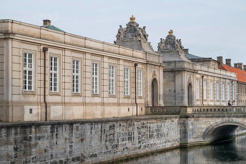 Frederiksholm Canal, Christiansborg Palace entrance, Danish Parliament, Folketinget, Copenhagen, Denmark