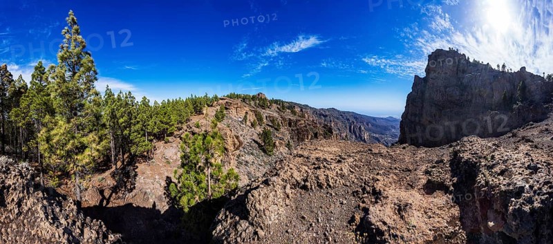 View from El Campanario to the summit of Pico de las Nieves, Gran Canaria, Canary Islands, Spain