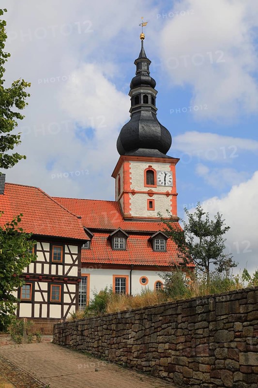 Cathedral of the Rhön, Protestant church, Helmershausen, municipality of Rhönblick, district of Schmalkalden-Meiningen, Thuringia, Germany