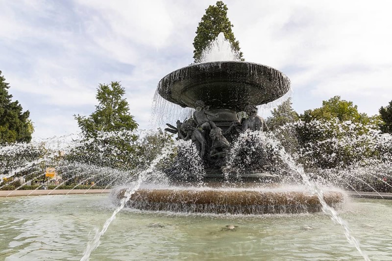 Fountain Still Waters by Robert Diez on Albertplatz, Dresden, Saxony, Germany