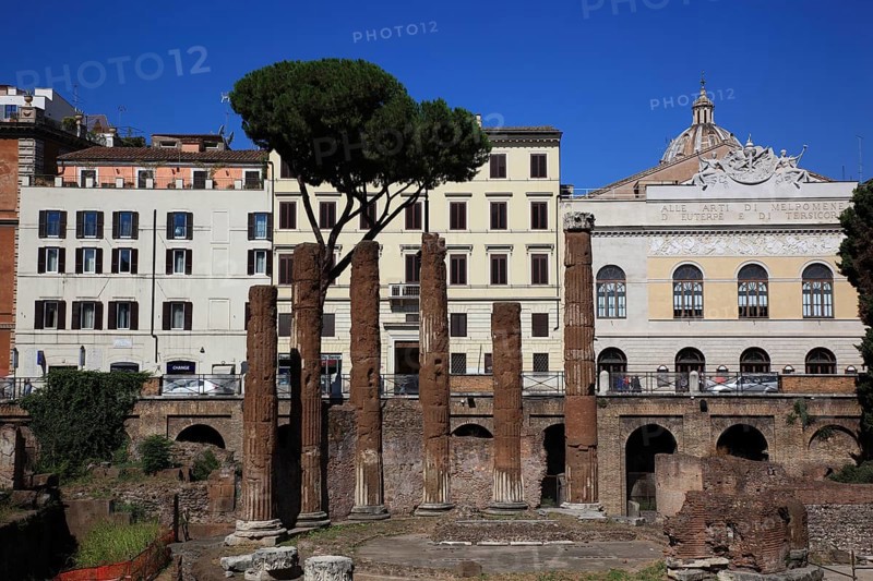 Largo di Torre Argentina, a square in the Pigna neighbourhood of Rome on the ancient Campus Martius, Italy
