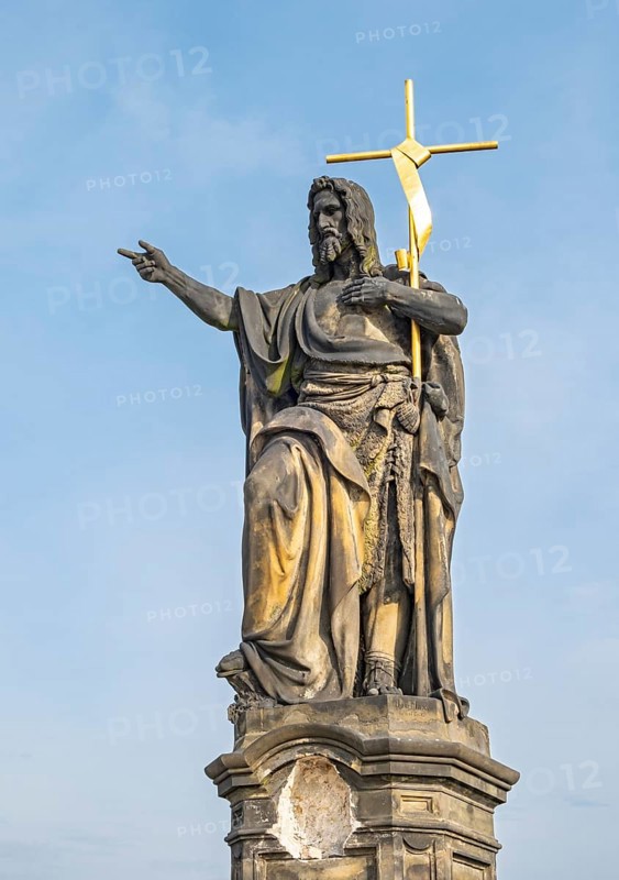 Statue of John the Baptist, Charles Bridge, Prague - Praha, Czech Republic