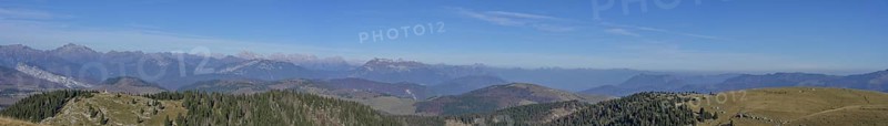 Panoramic view from the summit of Monte Fior, Foza, province of Vicenza, Italy