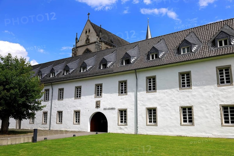 Haus Altenberg is a youth education centre of the Archdiocese of Cologne at Altenberg Cathedral, Bergischer Dom, former monastery church of Altenberg Abbey, built by the Cistercians in 1133, Rheinisch-Bergischer Kreis, administrative district of Cologne, North Rhine-Westphalia, Germany, Altenberg Cathedral