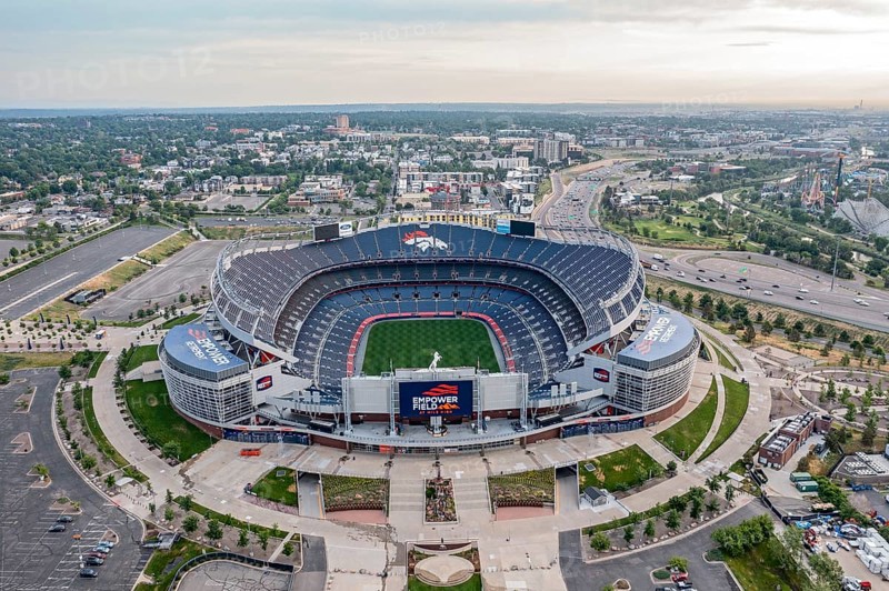 Denver, Colorado, Empower Field at Mile High, home of the Denver Broncos football team. The stadium was formerly known as Broncos Stadium at Mile High, Invesco Field at Mile High, and Sports Authority Field at Mile High