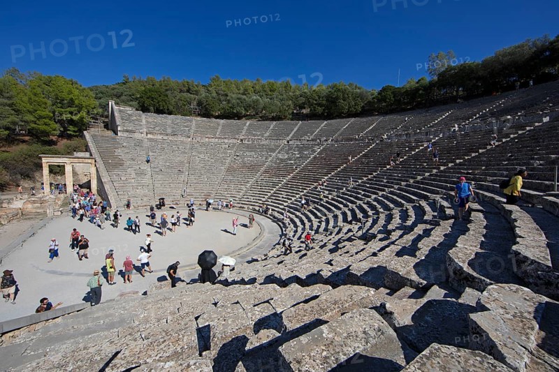 Theatre of Epidaurus, UNESCO World Heritage Site, Epidaurus, Argolis, Peloponnese, Greece