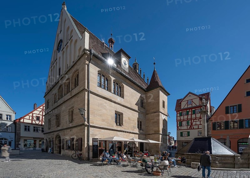 Old Town Hall, built from 1470 to 1476, Marktpl. 1, Weissenburg, Middle Franconia, Bavaria, Germany