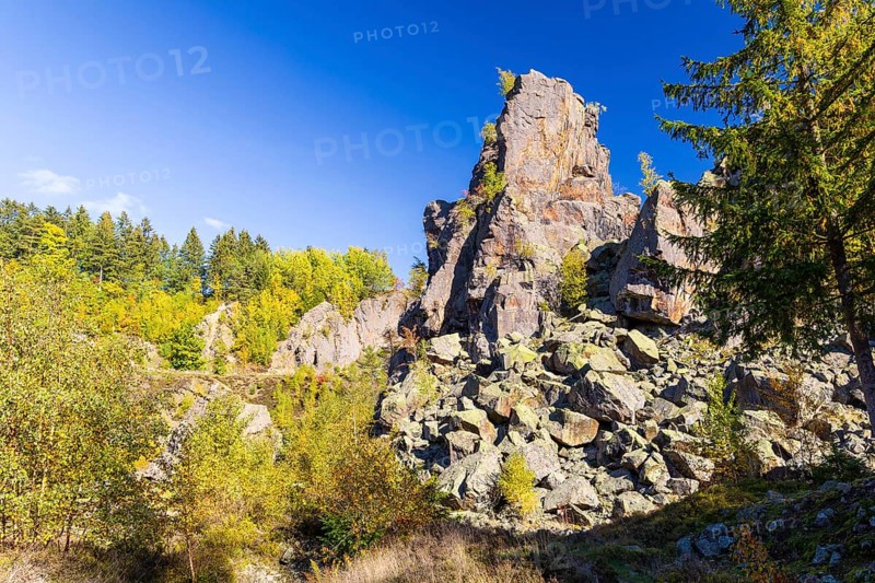 Rocks in the Binge in Geyer, Erzgebirge, Saxony, Germany