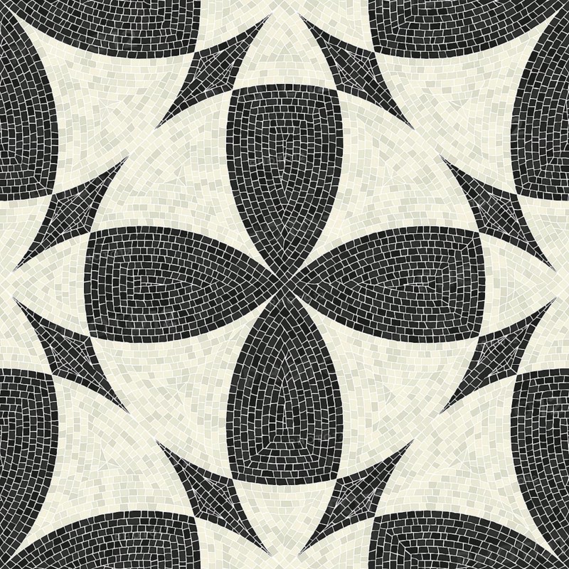 Mosaic tiles, repeating pattern. Vector template