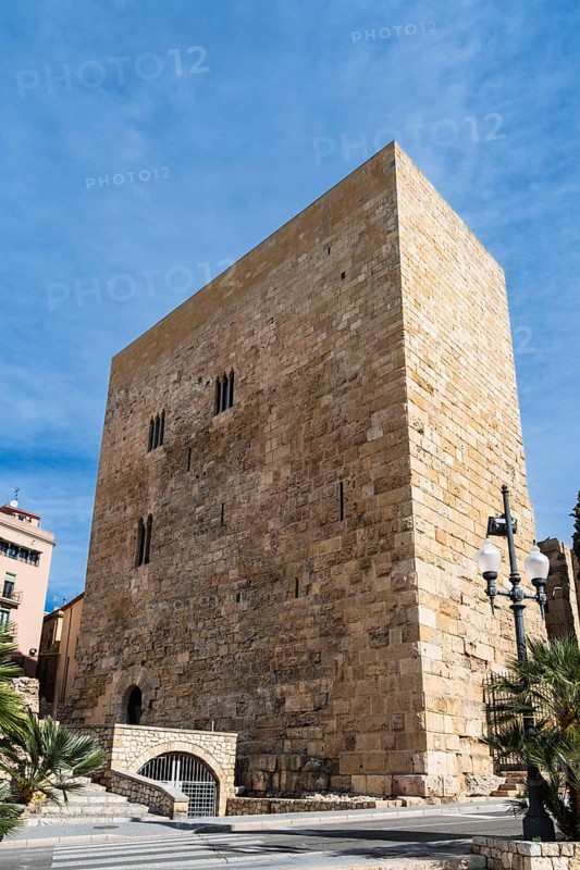 Romanesque fortress building Torre del Pretori o Castell del Rei in Tarragona, Spain