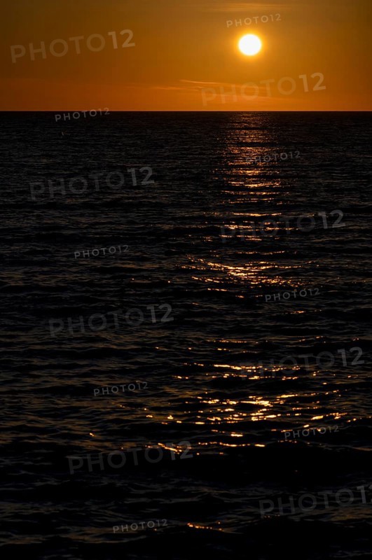 Sunset, evening mood, sea, Santa Ponça, bay Cala de Santa Ponça, Calvià, Majorca, Balearic Islands, Balearic Islands, Spain