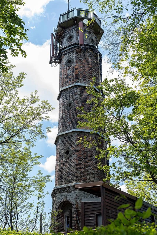 Observation tower on the Geisingberg, Altenberg, Osterzgebirge, Saxony, Germany