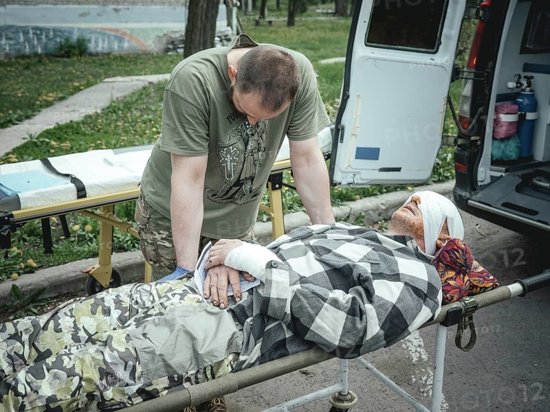 Evacuation of seriously injured soldiers, undisclosed location, Donbass frontline, Ukraine, 2024