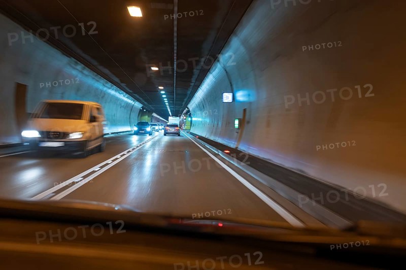 Tunnel on the Brenner motorway, South Tyrol, Italy