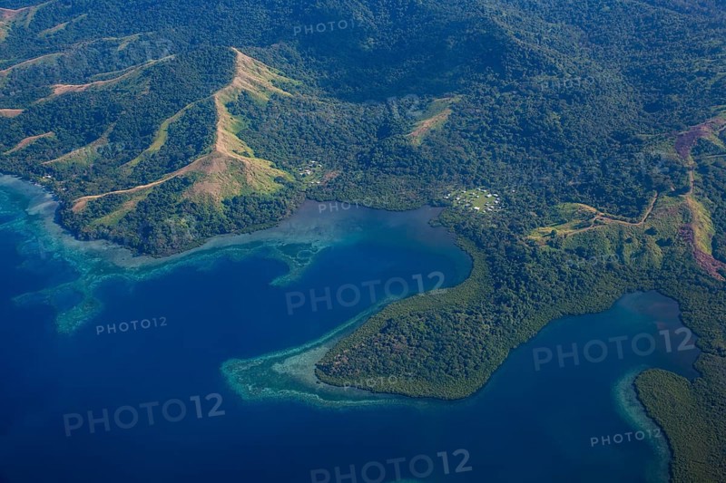 Aerial of Vanua Levu, Fiji, South Pacific