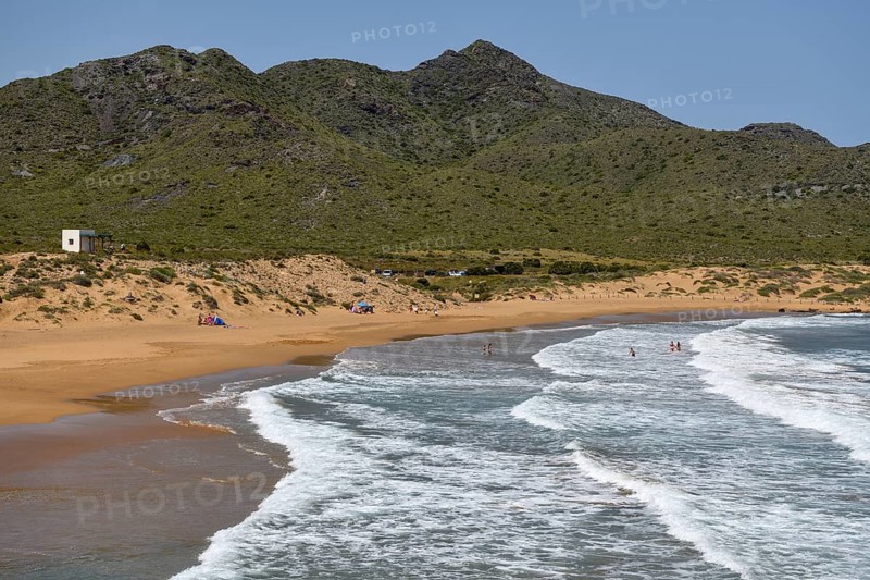Playa de Calblanque, beach in the regional park Monte de las Cenizas y (Peña) del Águila, near Cartagena, region Murcia, Spain