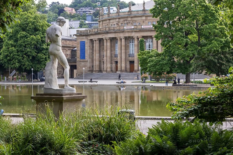 Stuttgart Opera House, historic Littmann building. Venue of the Württemberg State Theatre Stuttgart (WST) . The cultural building is to be renovated at a cost of around one billion euros. Stuttgart, Baden-Württemberg, Germany