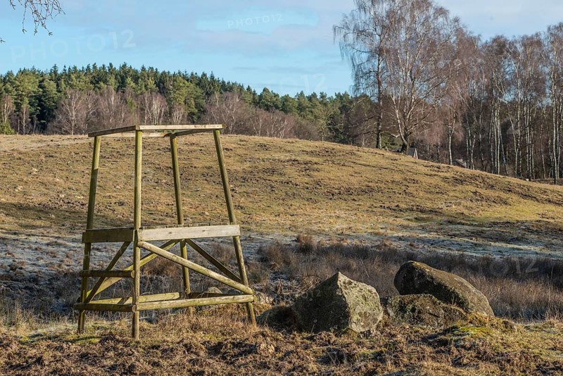 Lookout tower in Snogeholm nature reserve and hiking area in Sjöbo municipality, Skåne County, Sweden, Scandinavia