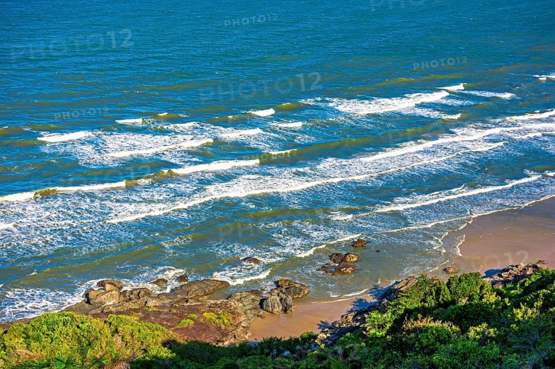 Paradise beach seen from above on the southern coast of Bahia in the city of Serra Grande Serra Grande, Bahia, Brazil