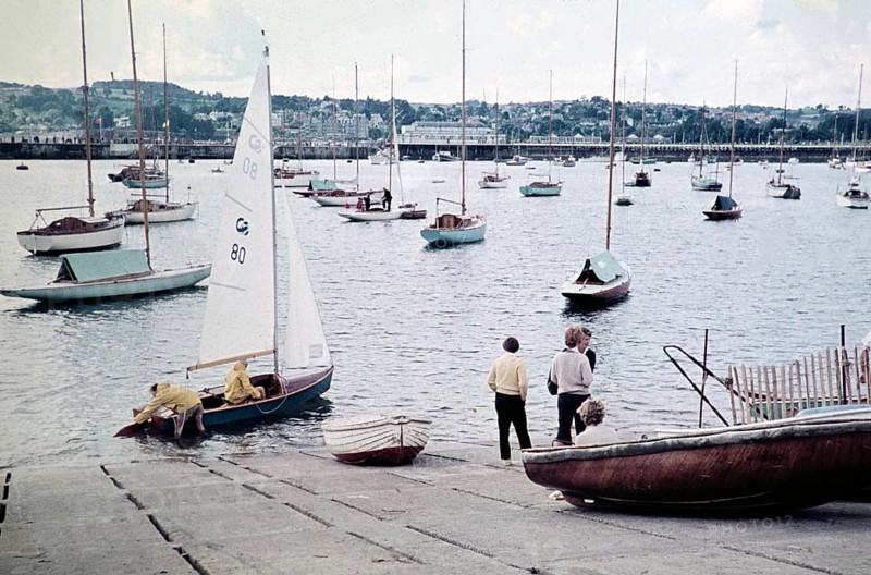 Sailing boats, Torquay, Devon, England, UK September 1960