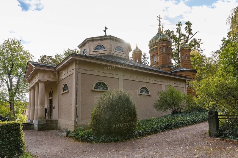 Princely Crypt and Russian Orthodox Chapel at the Old Cemetery in Weimar, Thuringia, Germany