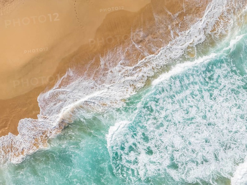 Aerial view of Paliku aka Donkey Beach, Kauai, Hawaii, USA, North America