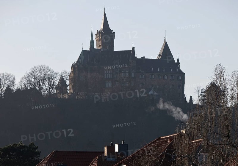 View of Wernigerode Castle, Harz Mountains, Saxony-Anhalt, Germany