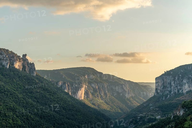 Jonte Gorges in the Cevennes National Park. Unesco World Heritage. Le Truel, Lozere, Aveyron, France