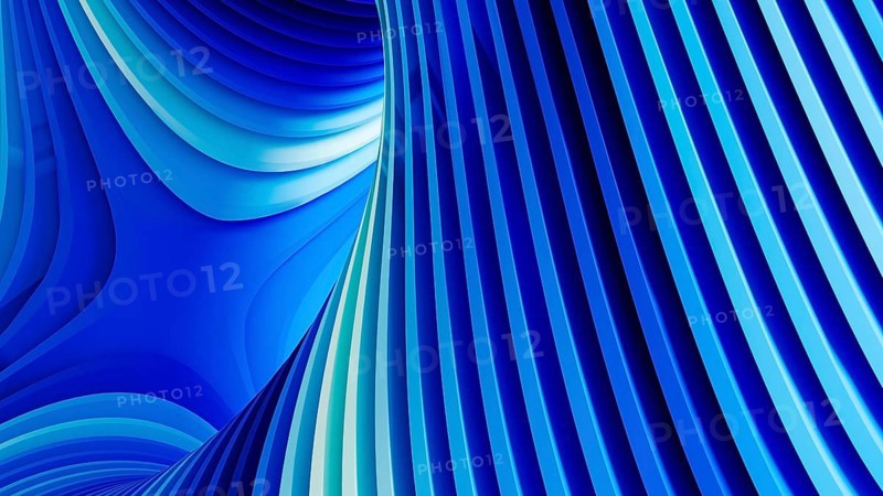 Colorful, flowing lines form a captivating abstract background, showcasing dynamic geometric shapes that evoke depth and movement
