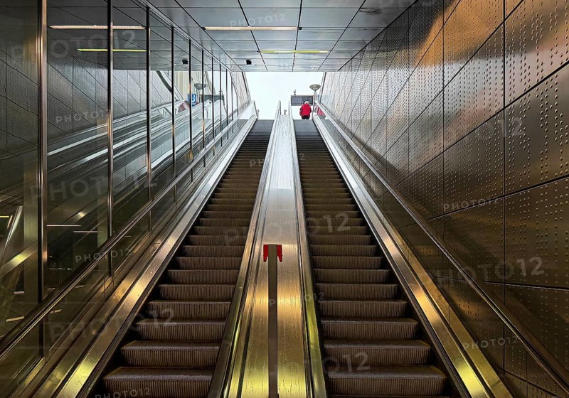 Benrather Straße subway station, Werhahn line, designed by artist Thomas Stricker, Düsseldorf, North Rhine-Westphalia, Germany