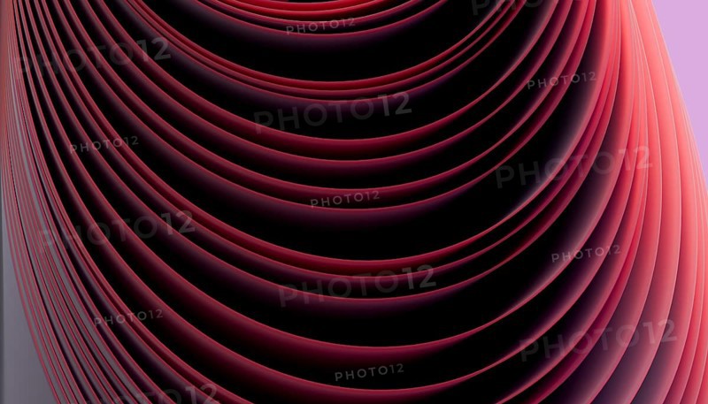 A visually captivating 3D render featuring smooth, flowing maroon waves against a soft gradient background. This digital art illustration creates a mesmerizing sense of movement and depth, ideal for various creative projects