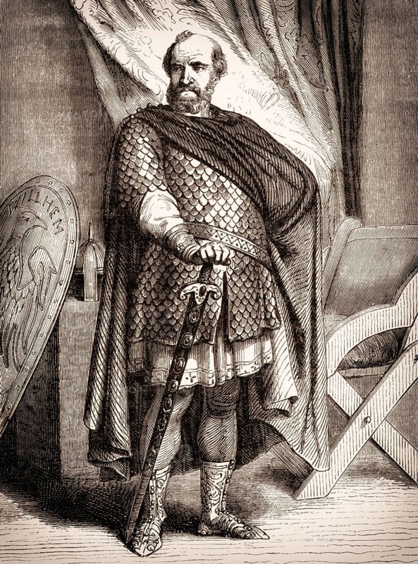 William I, ca. 1028, 1087, known as William the Conqueror, the first Norman King of England