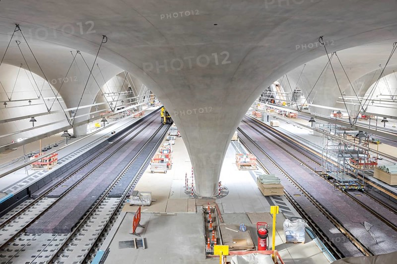 Stuttgart Station 21 Tunnel Construction site new main station platform in Stuttgart, Germany