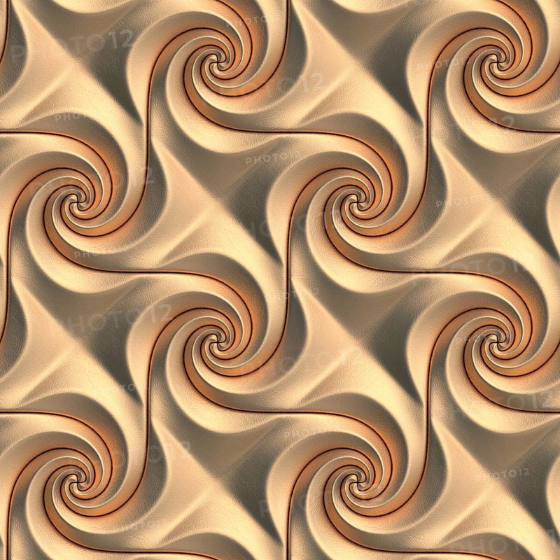 A high-quality image of a seamless pattern featuring 3D geometric designs that mimic the flowing motion of sun waves, rendered in soft golden tones for use in various digital and print backgrounds
