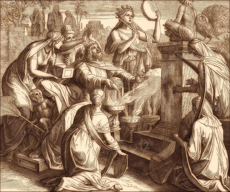 Solomon's Idolatry, Old Testament, by Julius Schnorr von Carolsfeld