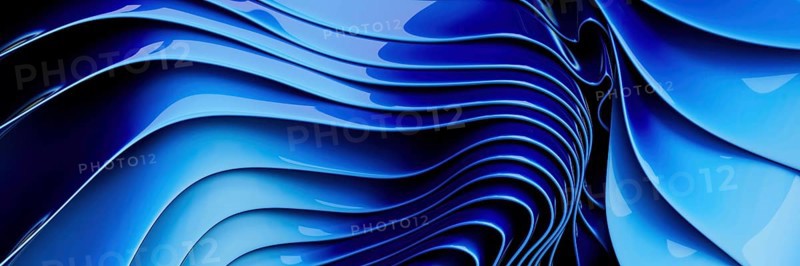 Abstract blue waves create a stunning visual with curved, flowing layers. The dynamic motion and gradient shading offer a modern and artistic feel for digital projects