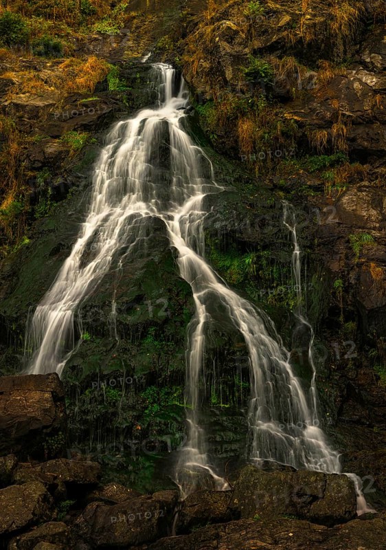Todtnau waterfalls in autumn, Todtnau, Black Forest, Baden-Württemberg, Germany