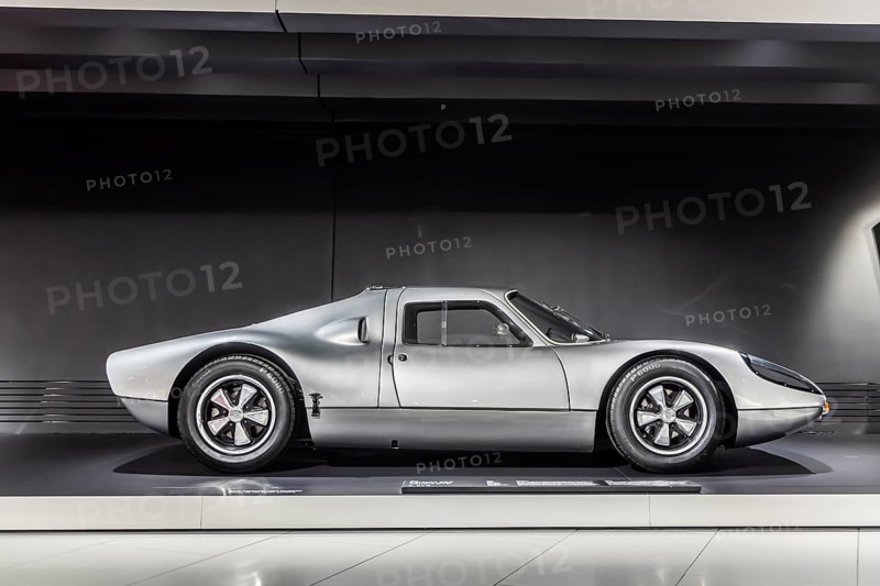 Porsche Museum Stuttgart-Zuffenhausen. Porsche 904 Carrera GTS from 1963. The automotive museum of Dr. Ing. h.c. F. Porsche AG shows racing cars and iconic cars from automotive history. interior view. Stuttgart, Baden-Württemberg, Germany