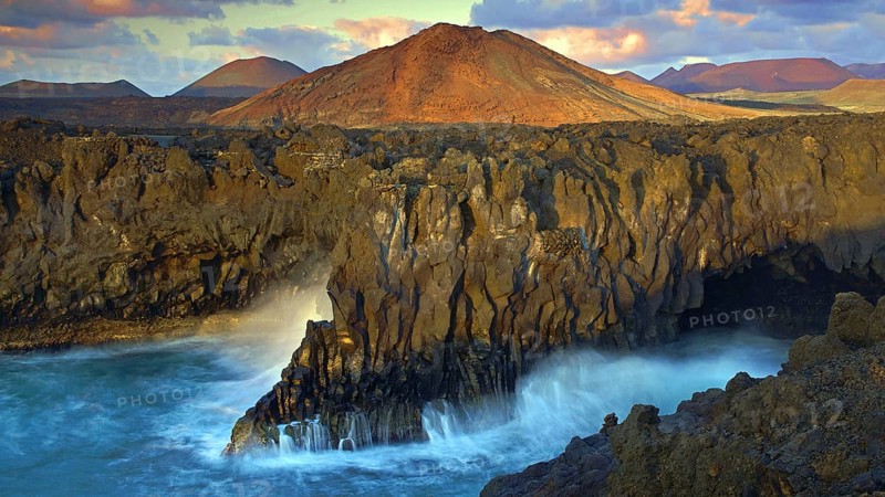 Europe, Canary Islands, Lanzarote, Rocky Coast, Los Hervideros