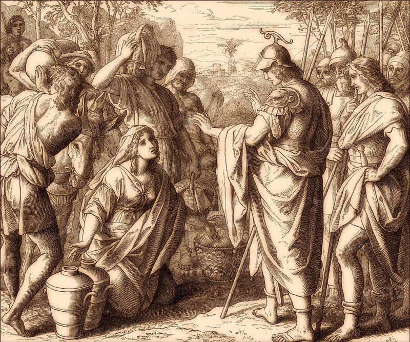 David and Abigail, Old Testament, by Julius Schnorr von Carolsfeld