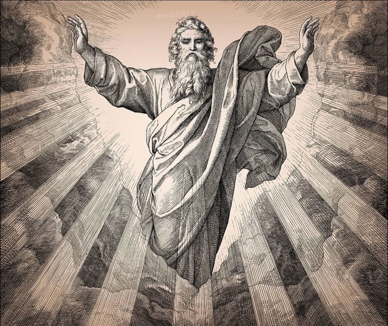 The Creation of Light, Old Testament, by Julius Schnorr von Carolsfeld, 1860