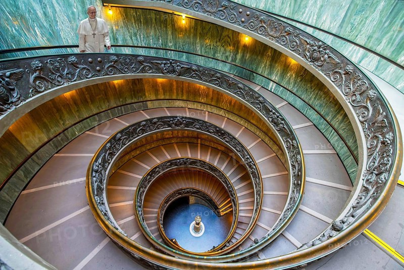 Spiral staircase Vatican Rome Pope Leo (built-in) Italy