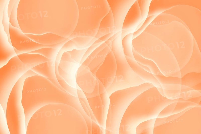 This image features a soothing abstract background with fluid, wavy forms in various shades of orange, creating a dynamic yet tranquil visual effect