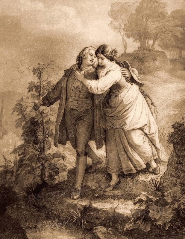 Hermann and Dorothea, an epic poem by Johann Wolfgang von Goethe, after Wilhelm von Kaulbach